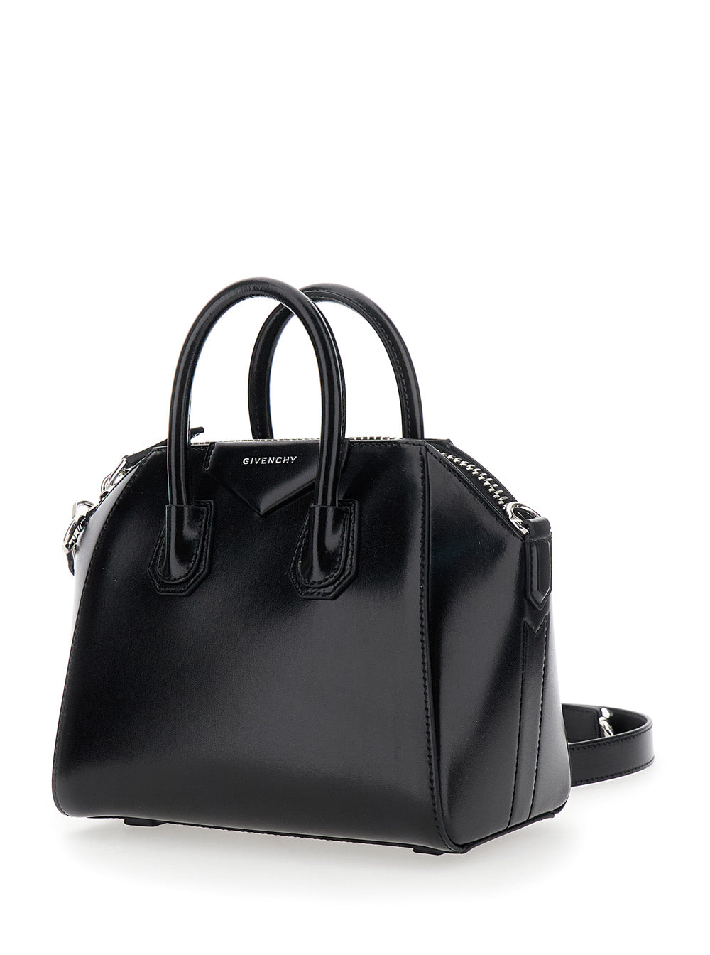 Givenchy Women Handbag 'Antigona' With Laminated Logo In Black Leather Woman GIVENCHY
