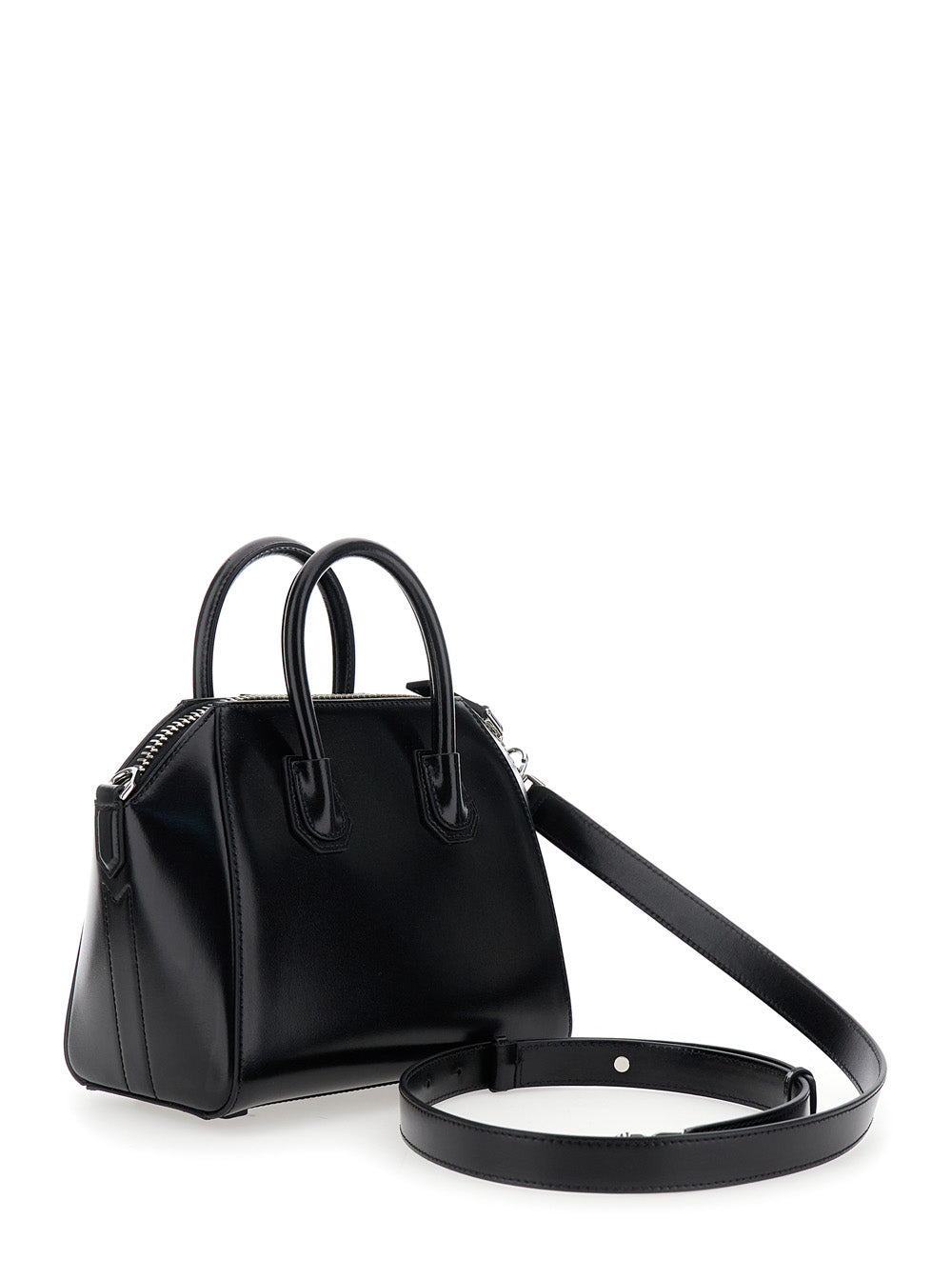 Givenchy Women Handbag 'Antigona' With Laminated Logo In Black Leather Woman GIVENCHY