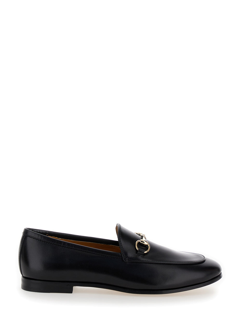 Gucci Women Loafers 'Jordaan' With Horsebit Detail In Black Leather For Women GUCCI