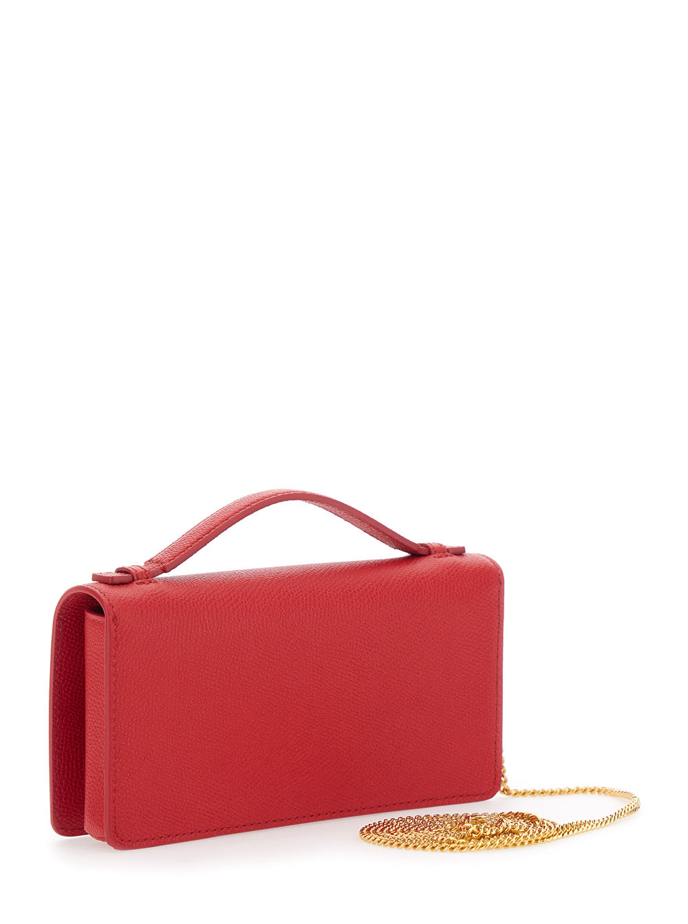 Valentino Garavani Women Wallet W/Strap | Vlogo Signature | Vit. Soft Grain/A.Brass Logo VALENTINO GARAVANI