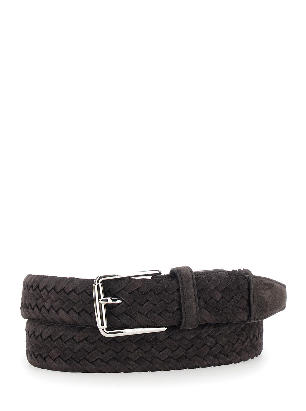 Tod's Men Suede Belt With Buckle And Metal Details Brown Men TOD'S