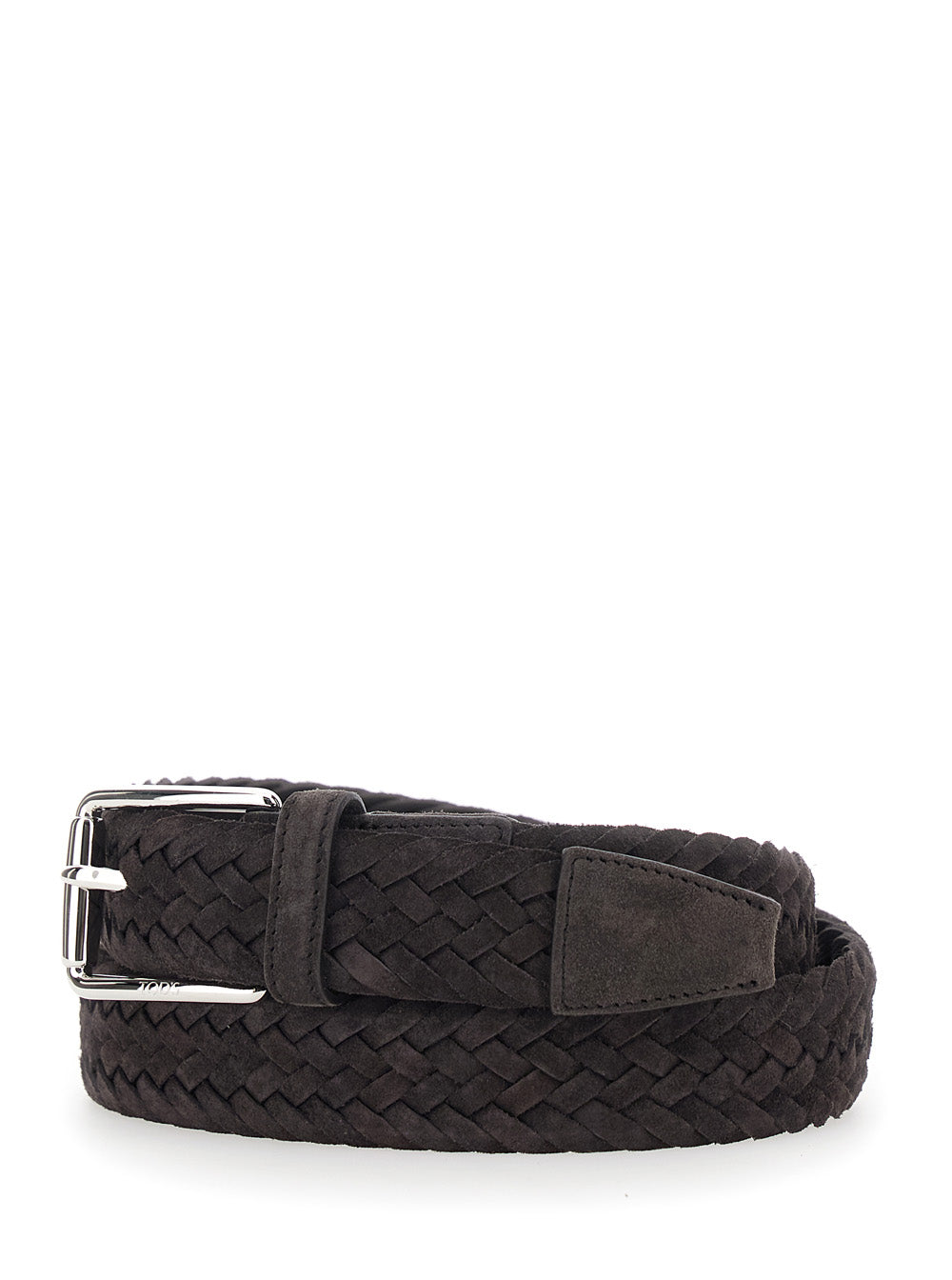 Tod's Men Suede Belt With Buckle And Metal Details Brown Men TOD'S