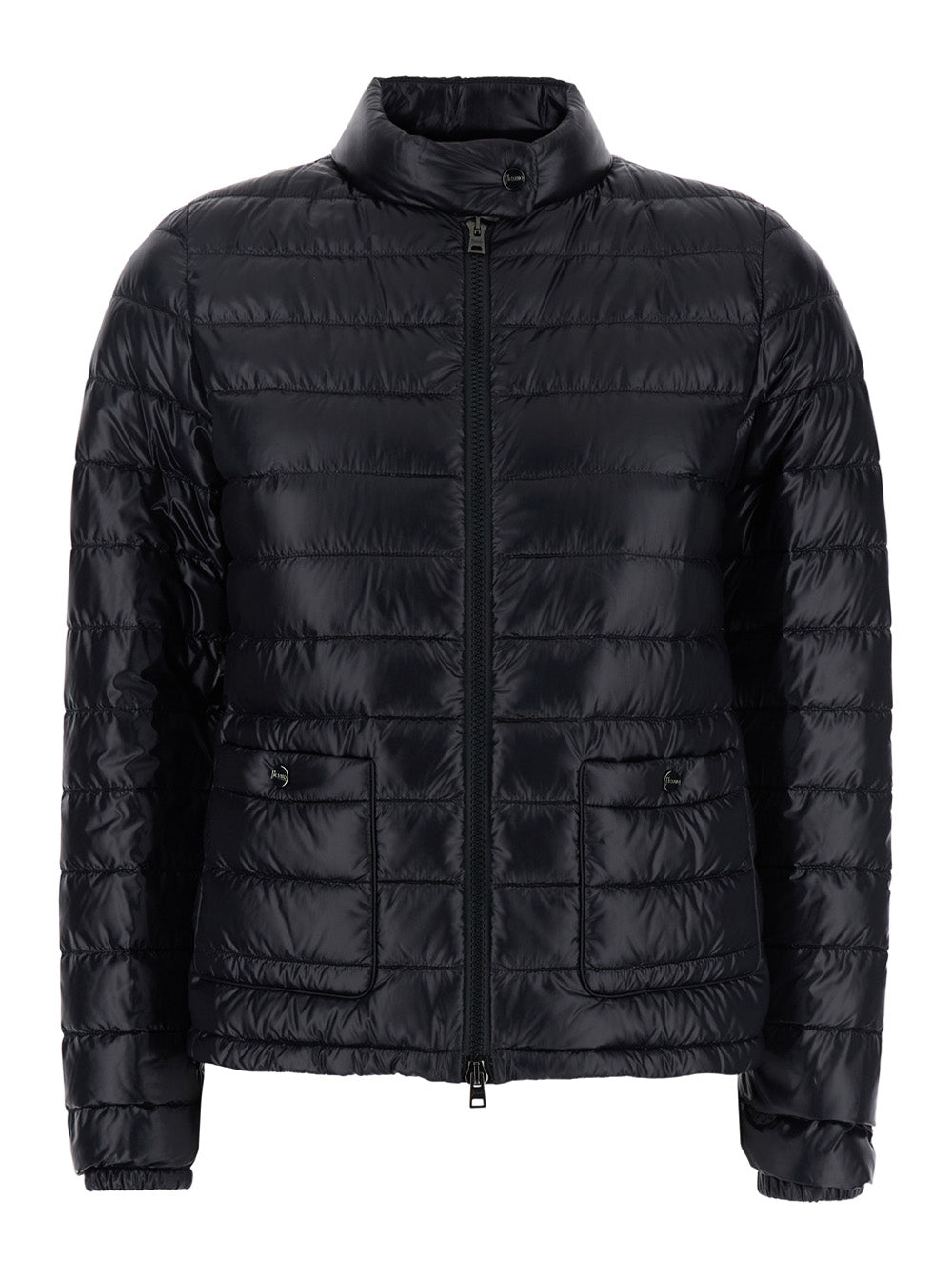 Herno Women Down Jacket With Stand-Up Collar And Front Pockets In Tech Fabric Black Women HERNO