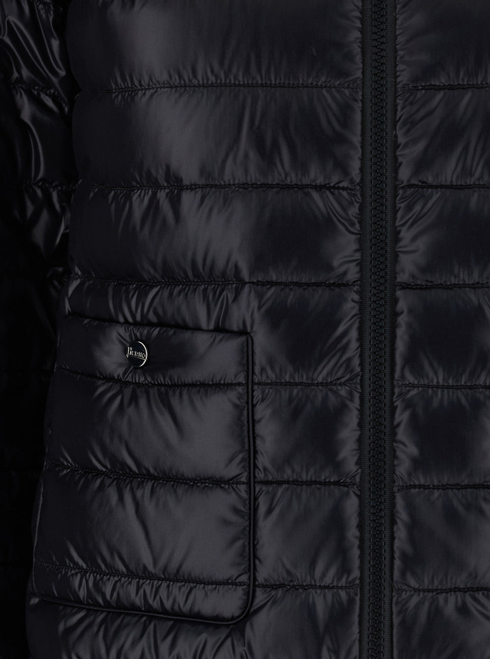 Herno Women Down Jacket With Stand-Up Collar And Front Pockets In Tech Fabric Black Women HERNO