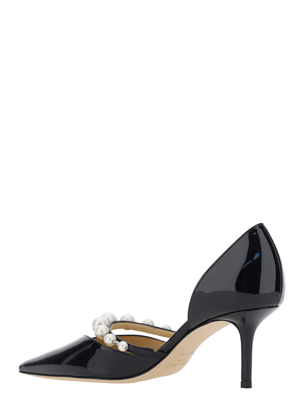 Jimmy Choo Women Pumps 'Aurelie' With High Stiletto Heel And Pearl Decoration In Black Leather For Women JIMMY CHOO