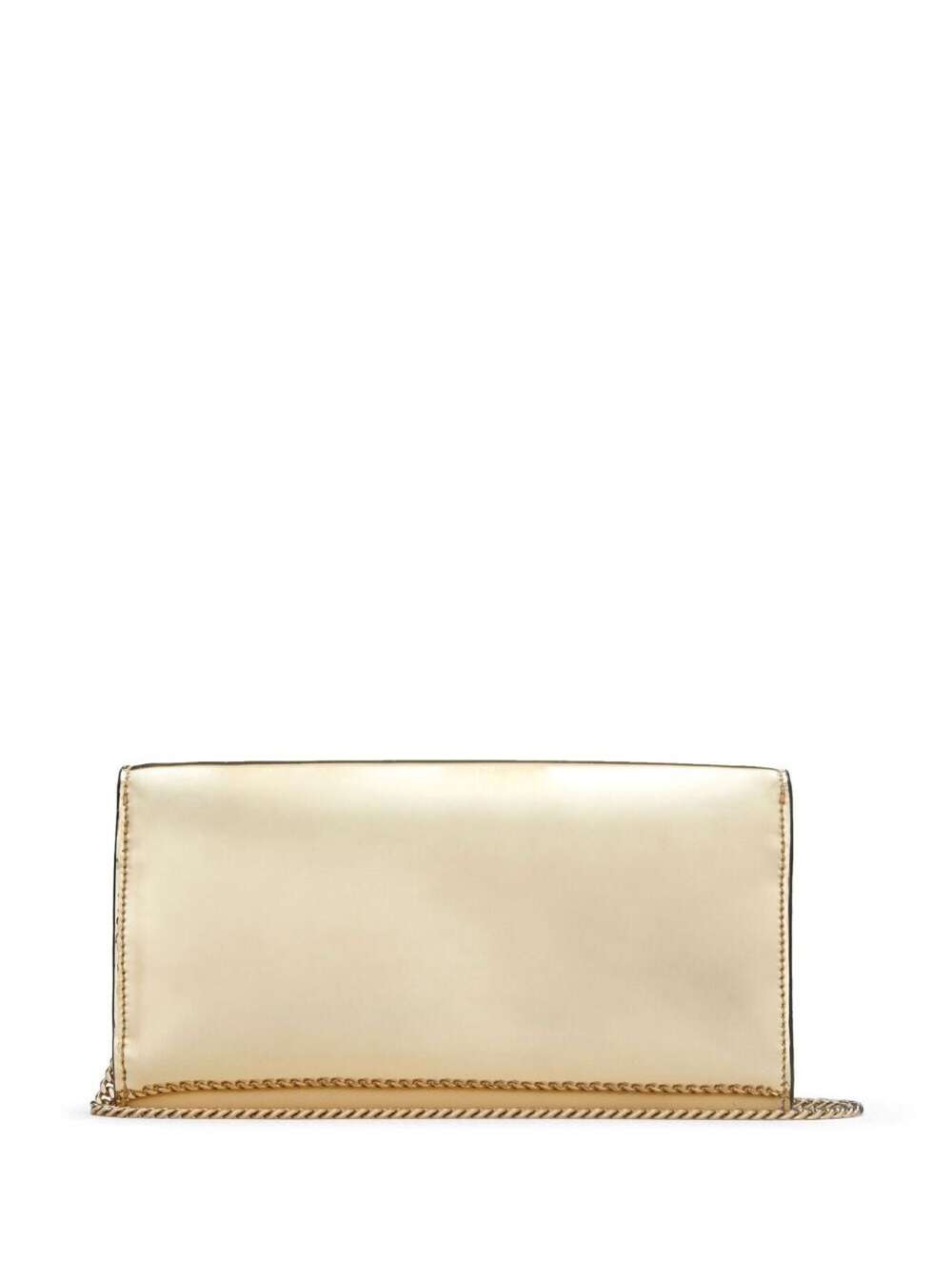 Jimmy Choo Women Clutch 'Emmie' In Envelope With Logo Lettering On The Front And Chain Strap In Blend Leather And Tech Fabric For Women JIMMY CHOO