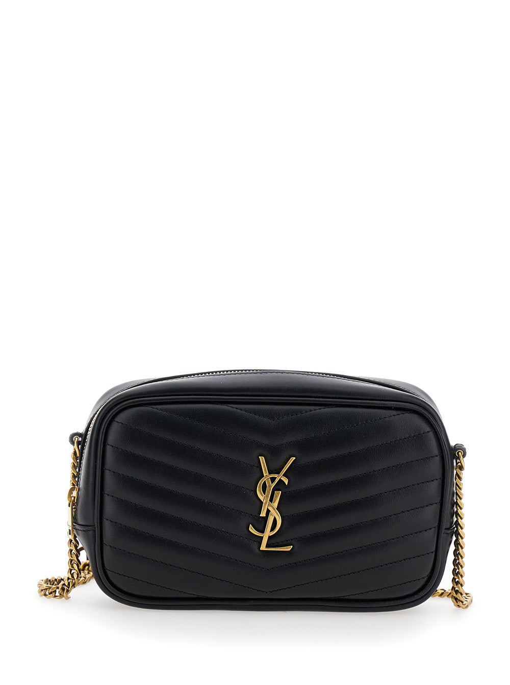 Saint Laurent Women Crossbody Bag 'Lou Mini' With Cassandre Detail In Black Quilted Leather For Women SAINT LAURENT