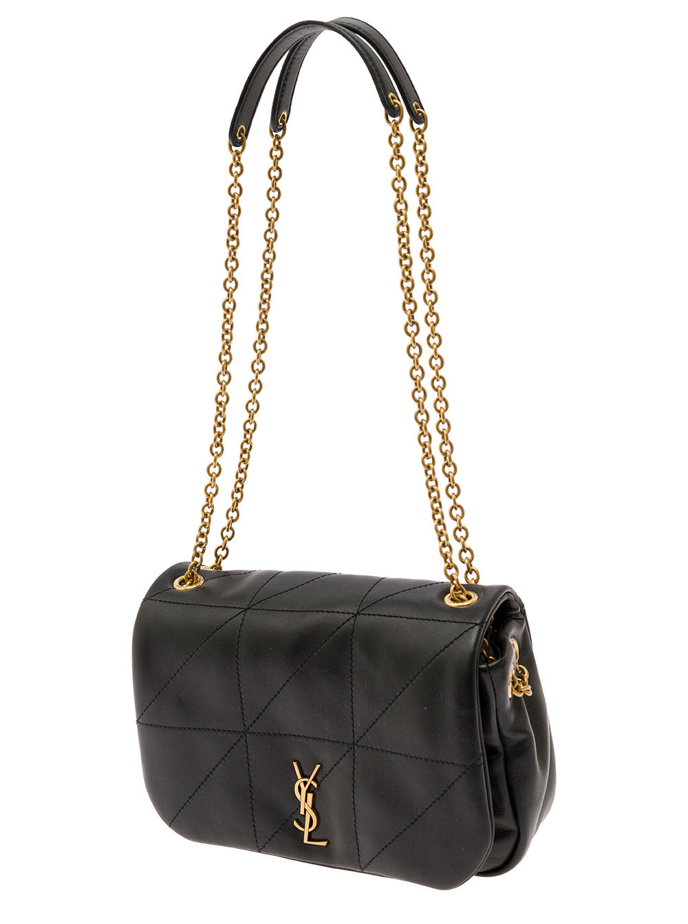 Saint Laurent Women Crossbody Bag 'Mini Jamie 4.3' With Cassandre Detail In Black Quilted Leather For Women SAINT LAURENT