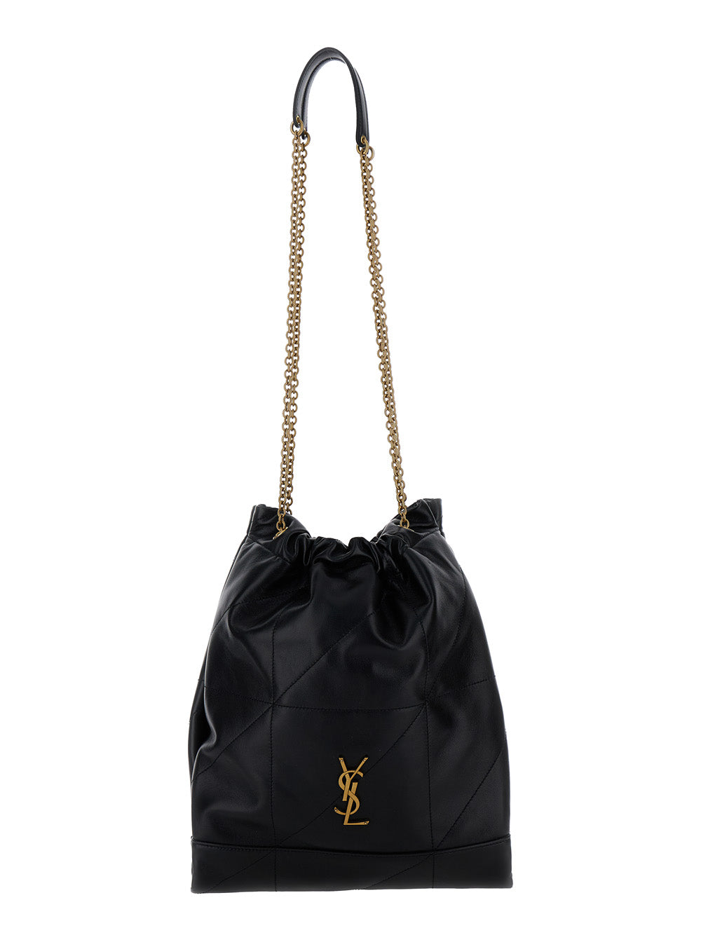 Saint Laurent Women Crossbody Bag 'Jamie 4.3 Pochon' With Cassandre Plate On Front In Black Leather For Women SAINT LAURENT