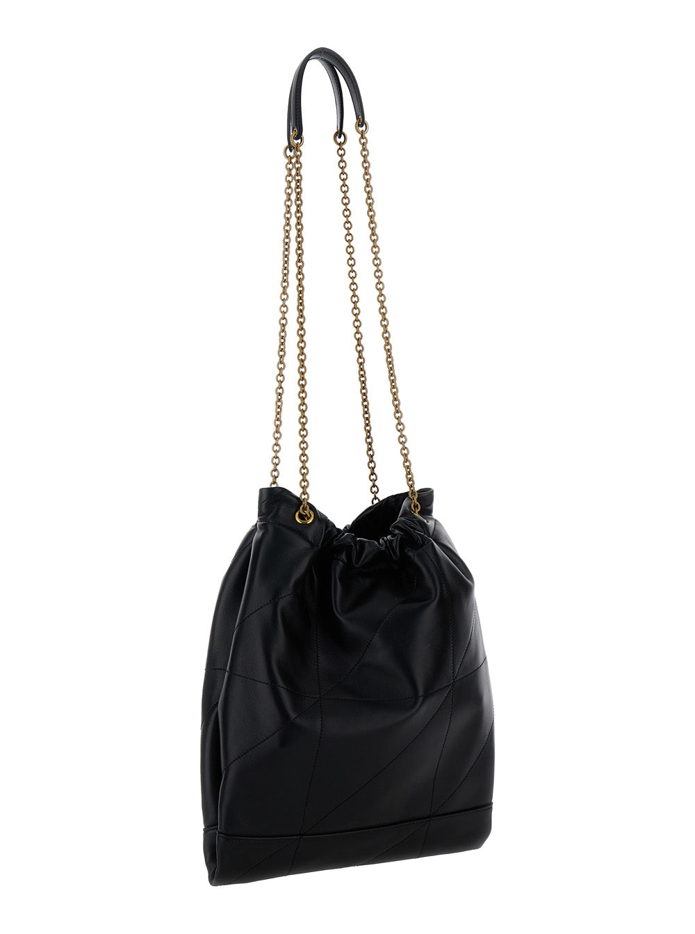 Saint Laurent Women Crossbody Bag 'Jamie 4.3 Pochon' With Cassandre Plate On Front In Black Leather For Women SAINT LAURENT