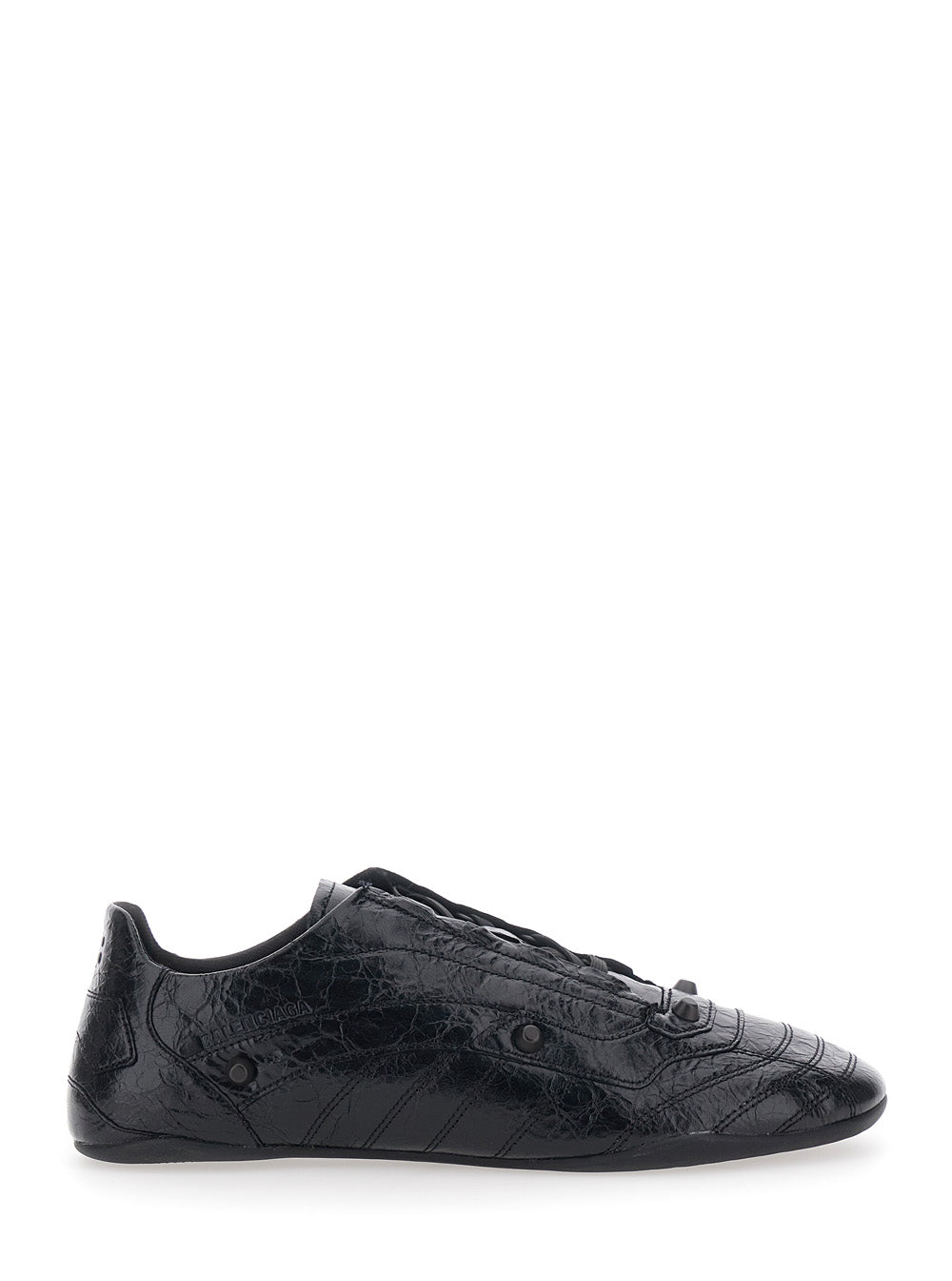Balenciaga Men 'City' Black Sneakers With All-Over Applied Studs In Leather For Men BALENCIAGA