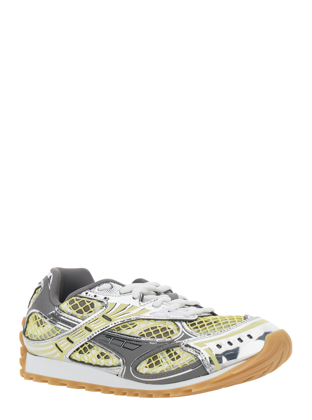 Bottega Veneta Women 'Orbit' Yellow Sneaker With Logo Lettering Detail In Tech Fabric Women BOTTEGA VENETA