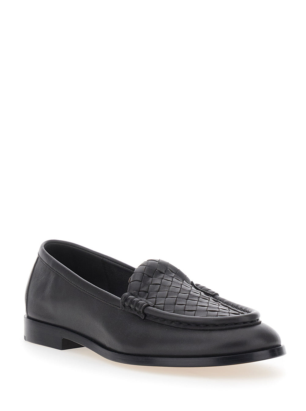 Bottega Veneta Women 'Silenzio' Loafers Brown With Intreccio Design In Leather For Women BOTTEGA VENETA