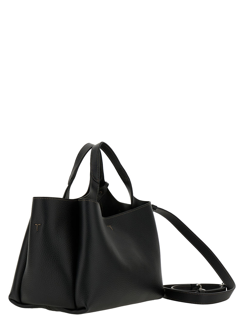 Tod's Women Handbag 'T Timeless' With Embossed Logo In Black Garnet Leather For Women TOD'S