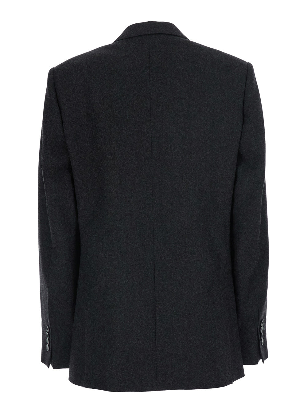 Victoria Beckham Women Beatrice Jacket With Notched Revers Collar And Long Sleeves In Grey Wool For Women VICTORIA BECKHAM