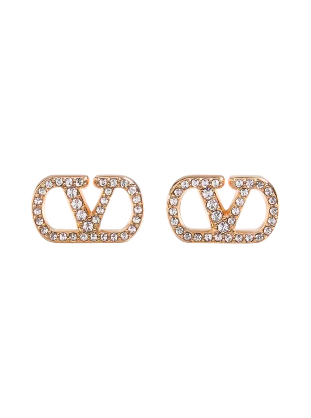 Valentino Garavani Women Metallic Colored Earrings With Vlogo And Clip Closure In Bronze For Women VALENTINO GARAVANI