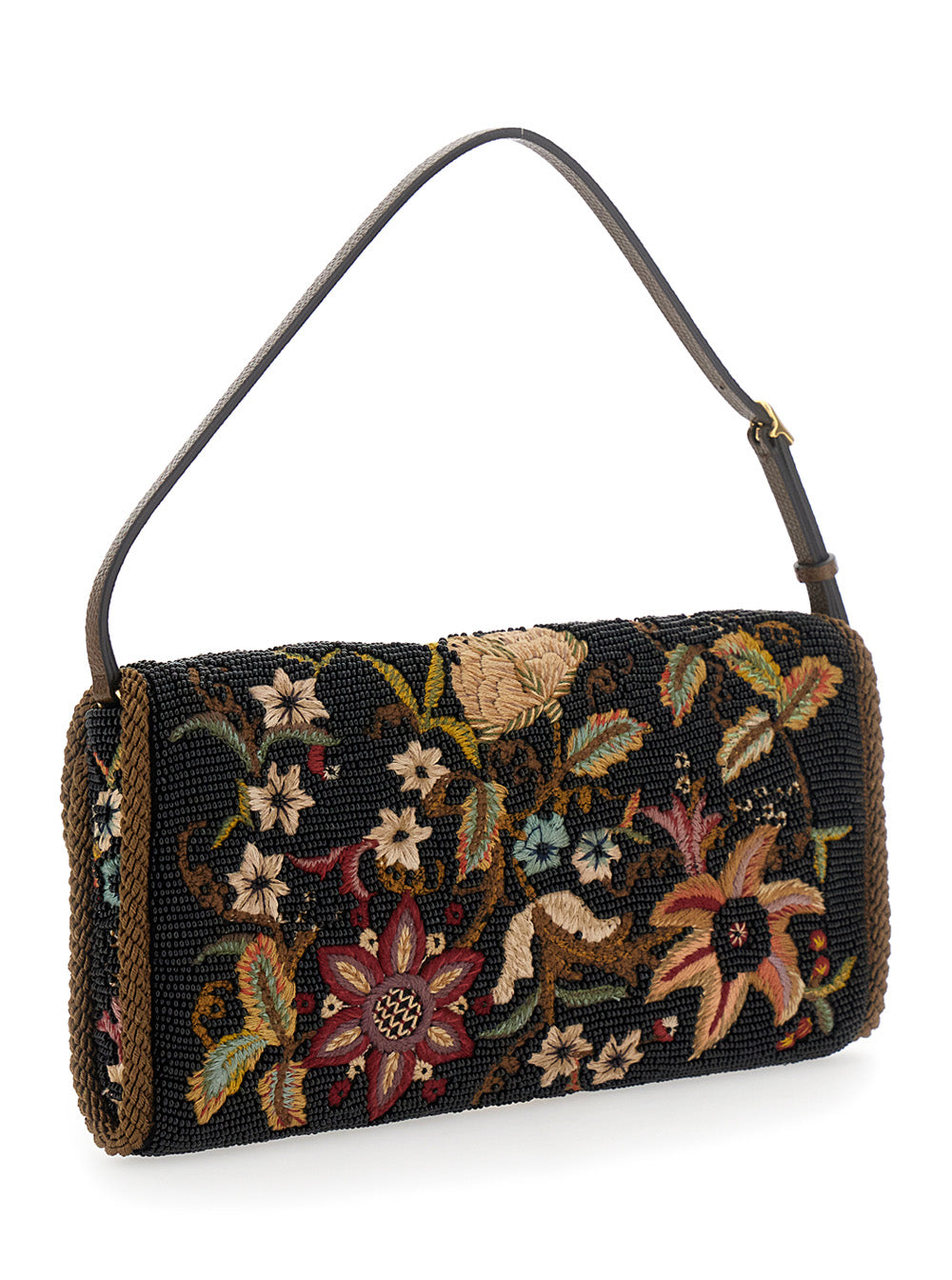 Valentino Garavani Women Shoulder Bag With Vlogo Plaque On The Front And Multicolor Floral Embroidery For Women VALENTINO GARAVANI