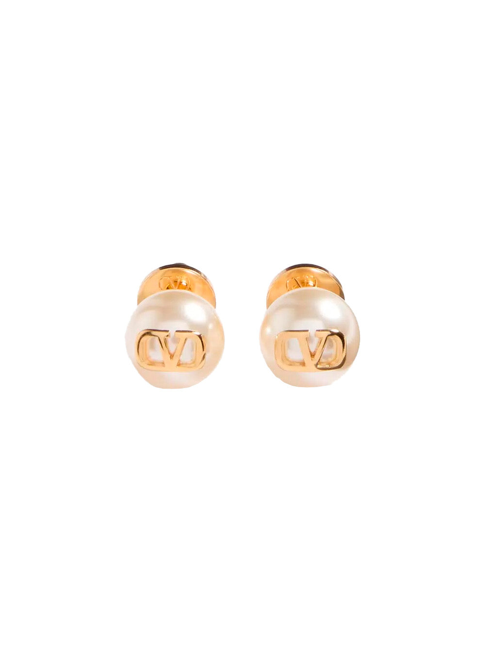 Valentino Garavani Women Earrings With Pearl And Vlogo Detail In Gold Metal For Women VALENTINO GARAVANI