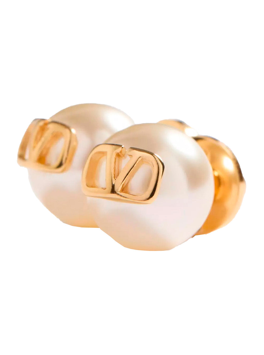 Valentino Garavani Women Earrings With Pearl And Vlogo Detail In Gold Metal For Women VALENTINO GARAVANI