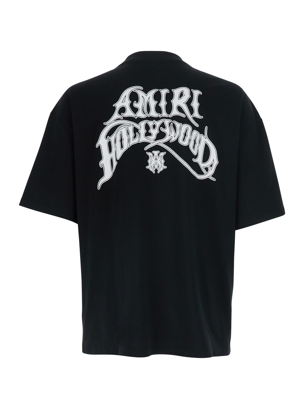 Amiri Men Black T-Shirt With Round Neck And Logo On The Front In Cotton For Men AMIRI