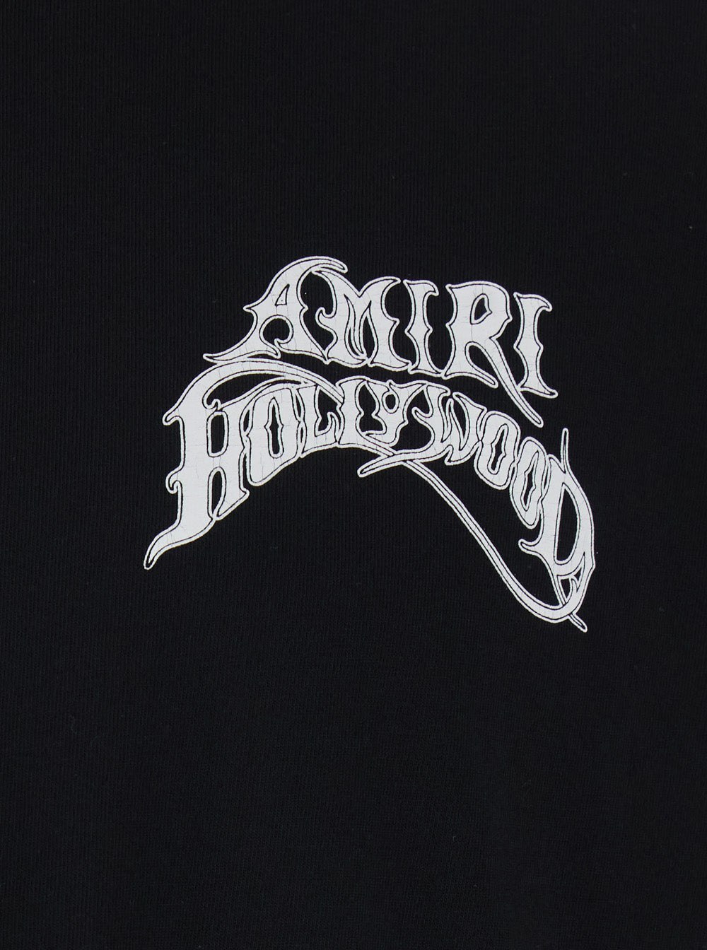 Amiri Men Black T-Shirt With Round Neck And Logo On The Front In Cotton For Men AMIRI
