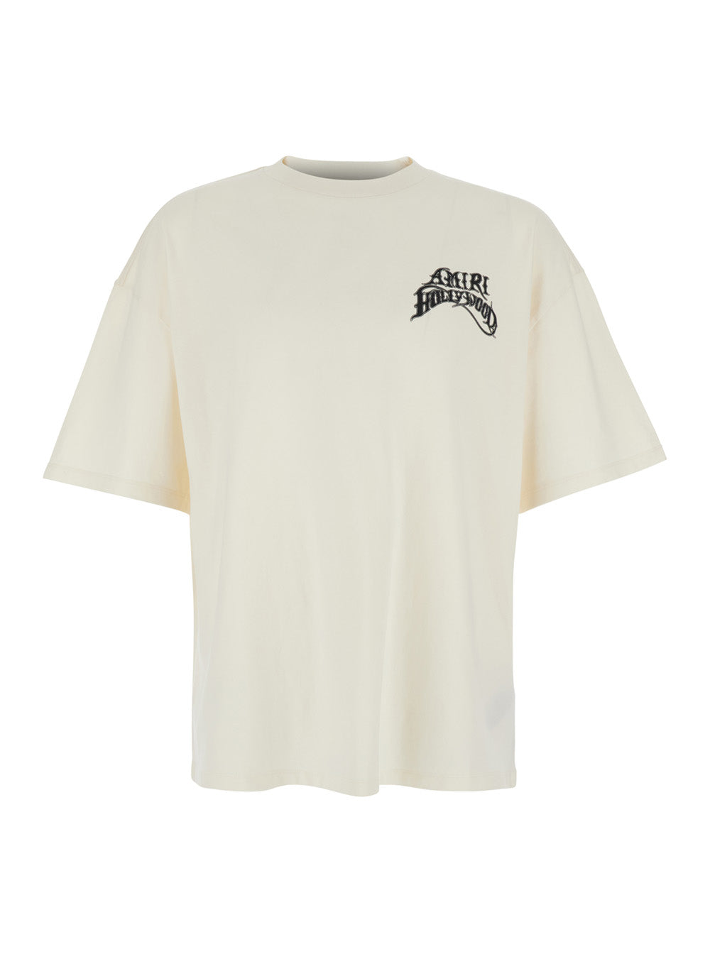 Amiri Men White T-Shirt With Printed Logo On The Front And Back In Cotton For Men AMIRI