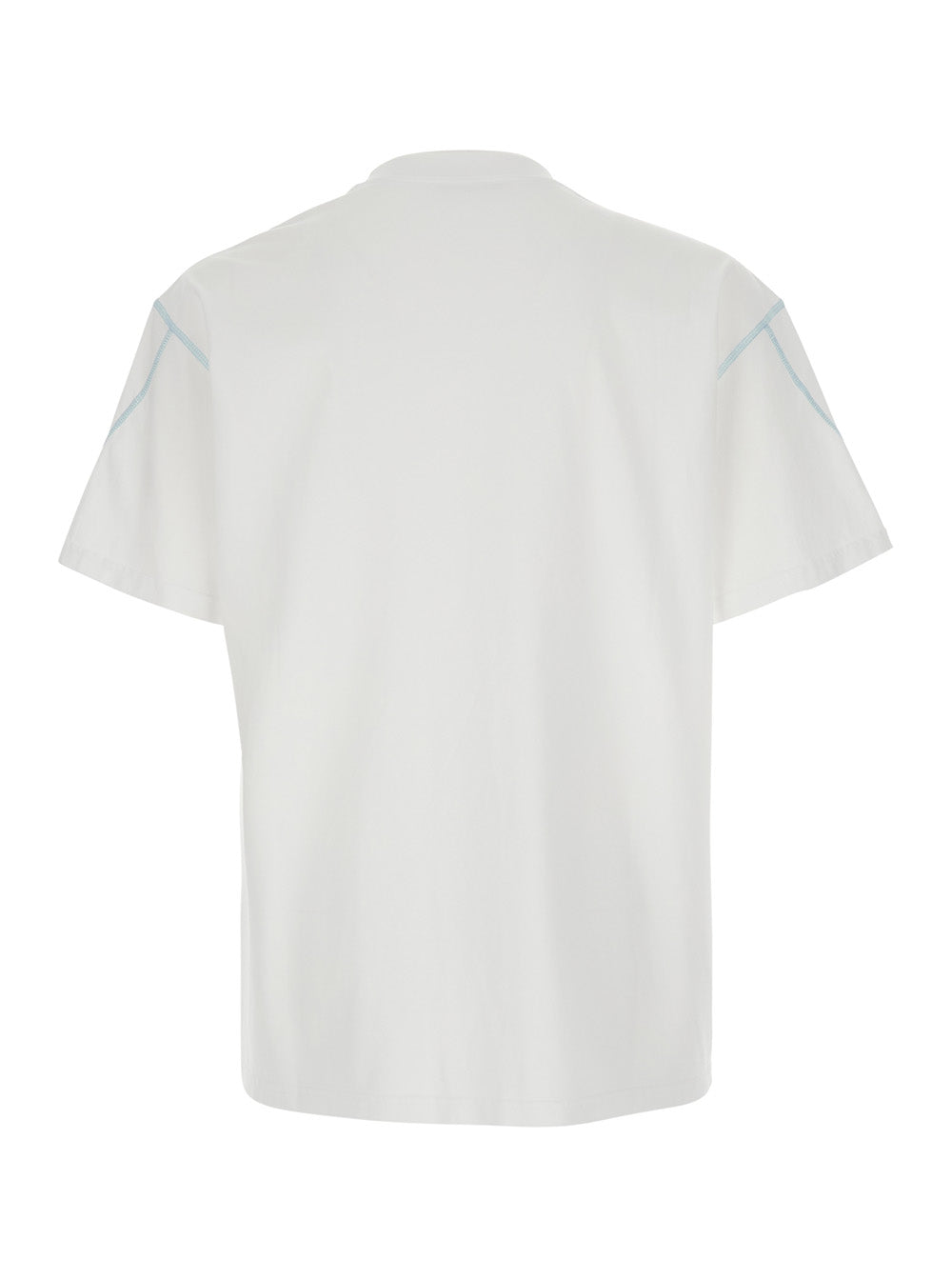 Givenchy Men White T-Shirt With Logo On Front In Cotton For Men GIVENCHY