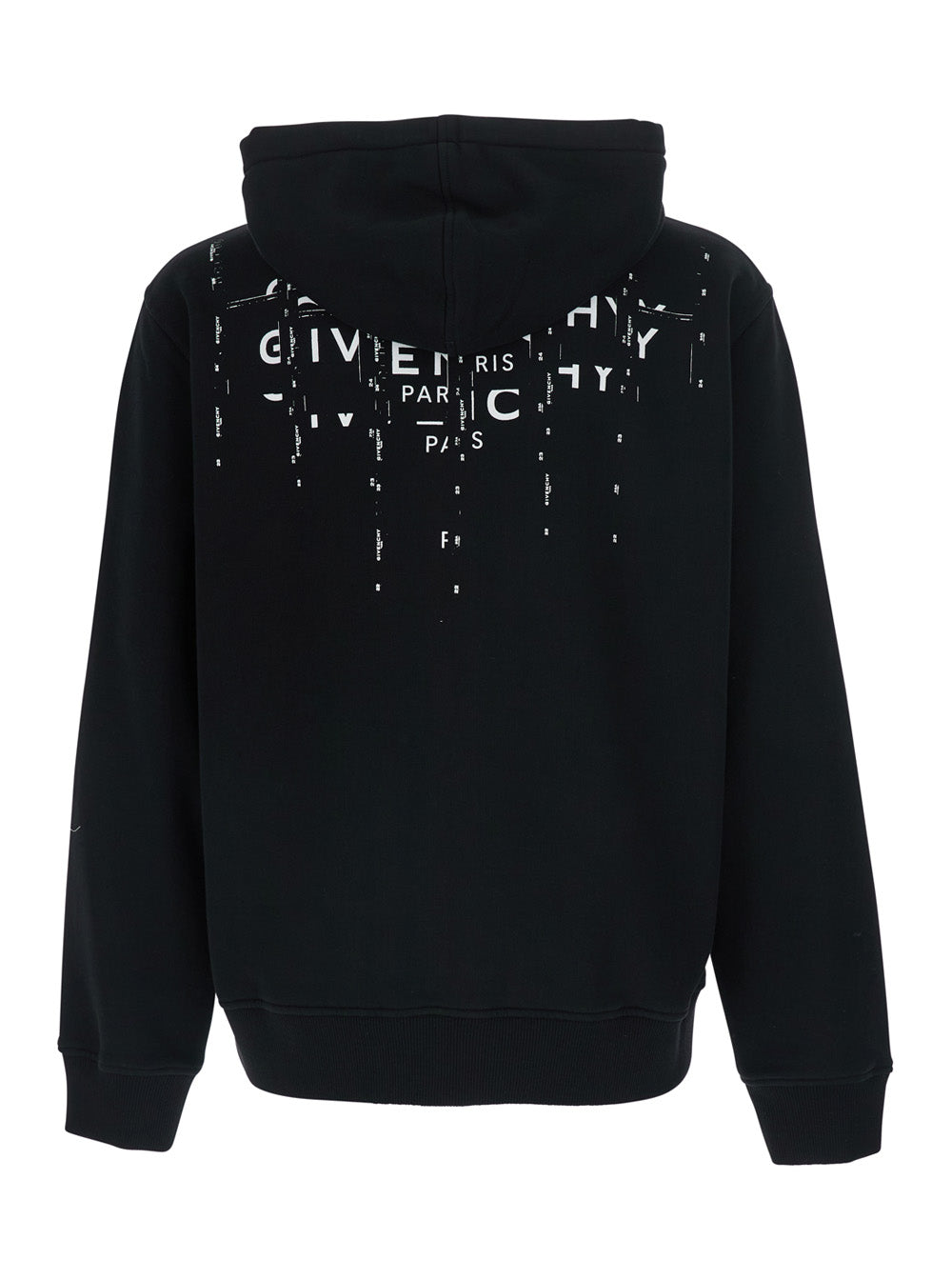 Givenchy Men Black Hooded Sweatshirt With Logo On The Back In Cotton For Men GIVENCHY