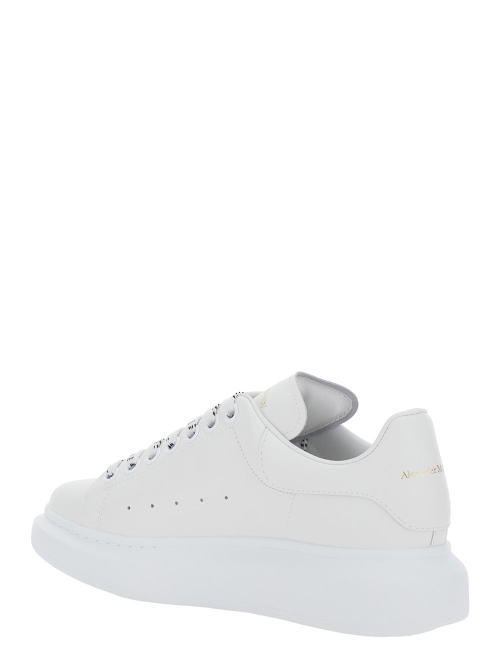 Alexander Mcqueen Women Low Top Sneakers 'Bianca' With Logo Lettering On Tongue And Heel In White Leather For Women ALEXANDER MCQUEEN