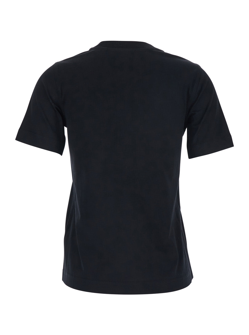 Burberry Women T-Shirt With Logo Application On The Front In Black Cotton For Women BURBERRY