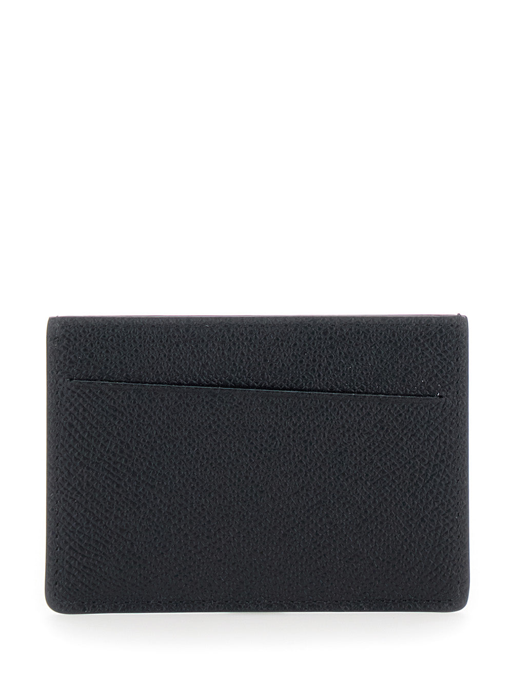 Maison Margiela Women Card Holder With Four Stitches On The Back In Black Leather For Women MAISON MARGIELA