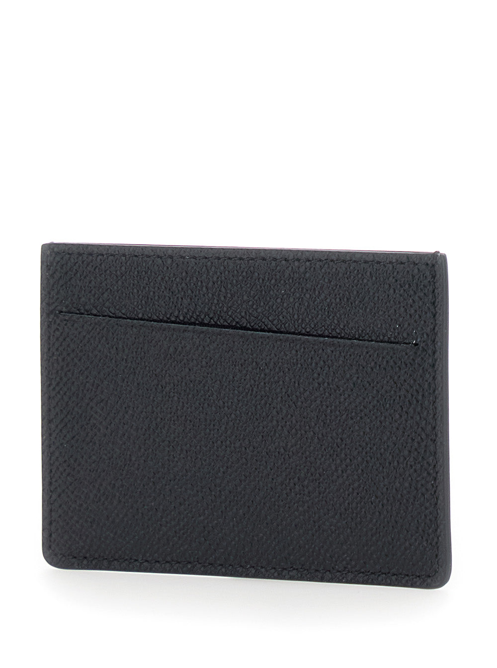 Maison Margiela Women Card Holder With Four Stitches On The Back In Black Leather For Women MAISON MARGIELA