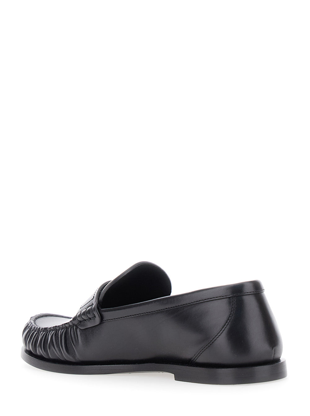 Saint Laurent Women Loafers 'Laurent' With Cassandre Plate In Black Leather For Women SAINT LAURENT