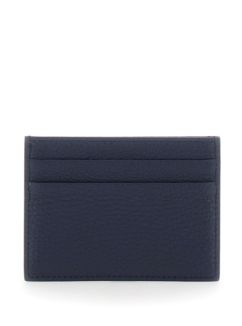 Dolce & Gabbana Men Blue Card Holder With Logo And Details In Leather For Men