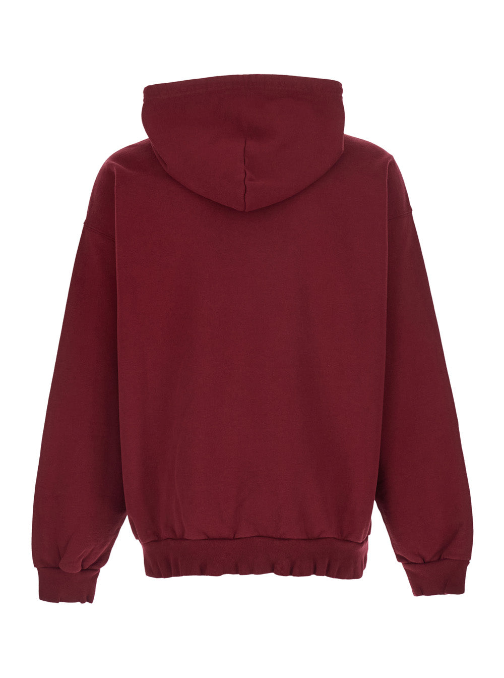 Balenciaga Men Red Hoodie With Drawstring Hood And Logo Lettering On The Front In Cotton For Men
