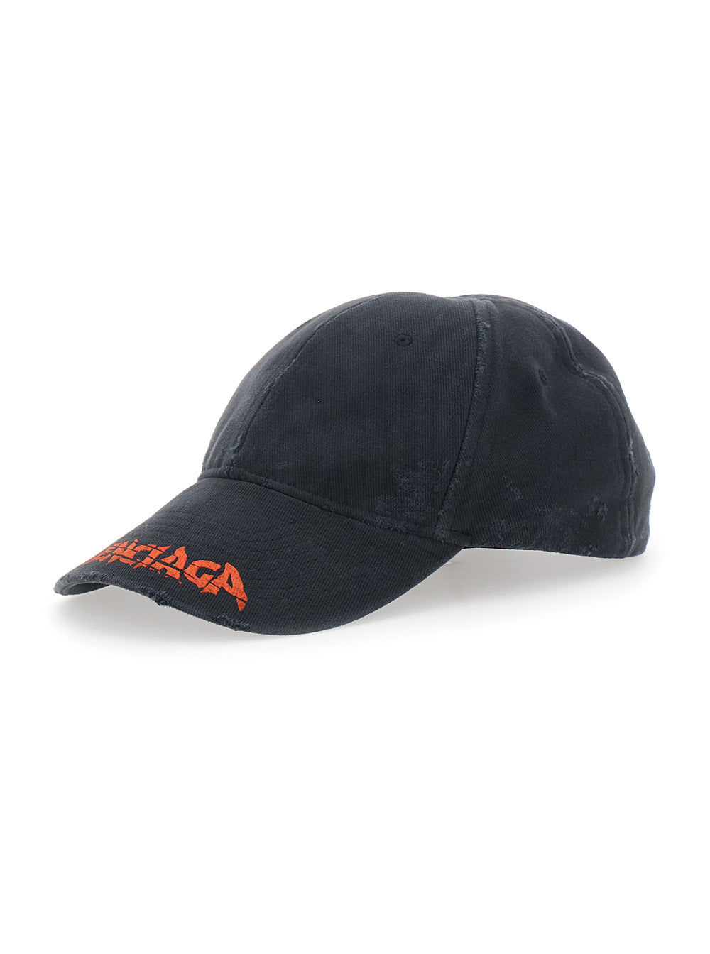 Balenciaga Men Black Baseball Cap With Logo Lettering On The Front In Cotton Men