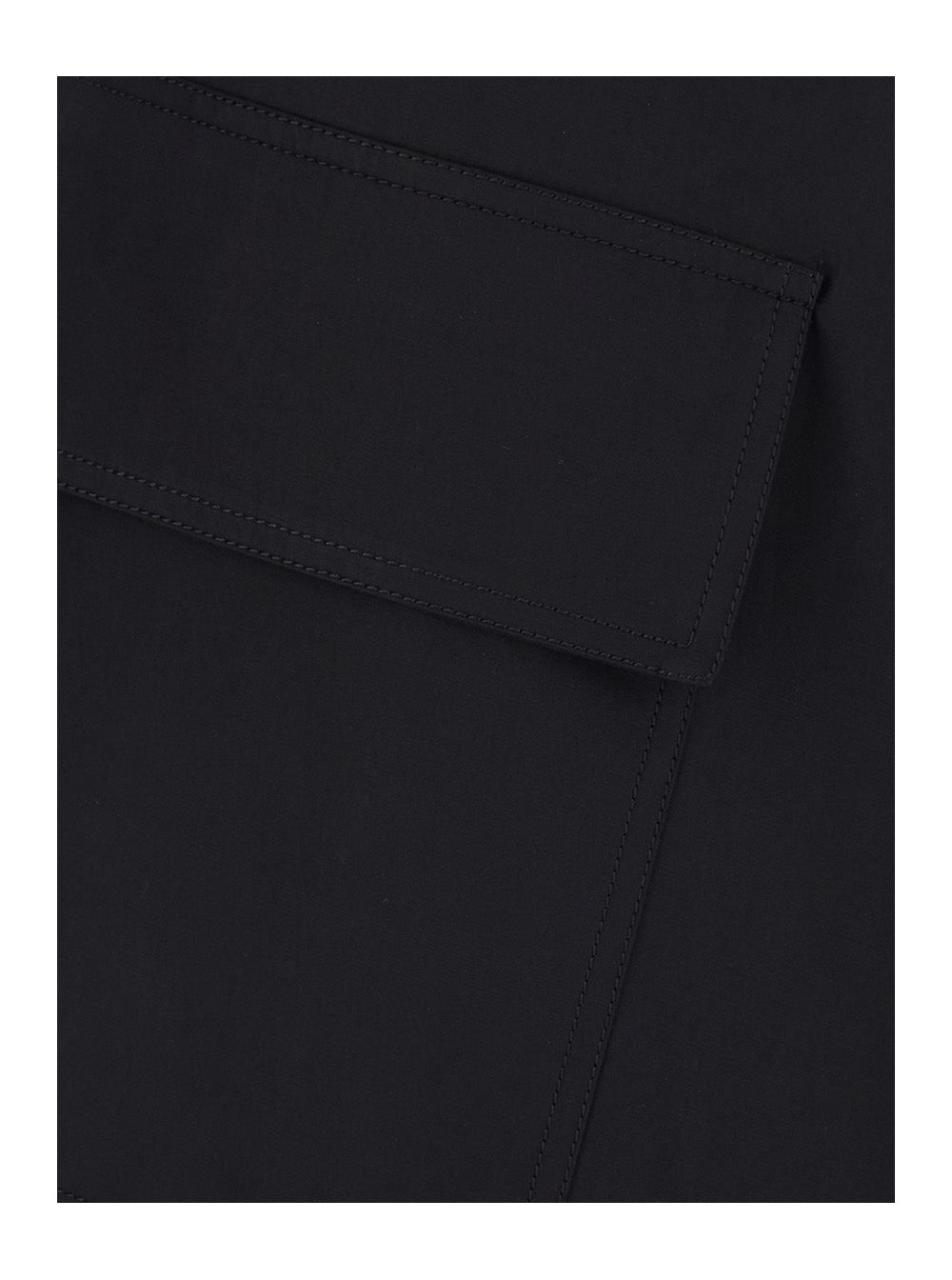 Bottega Veneta Women Black Asymmetrical Skirt With Drawstring And Button Closure In Cotton For Women