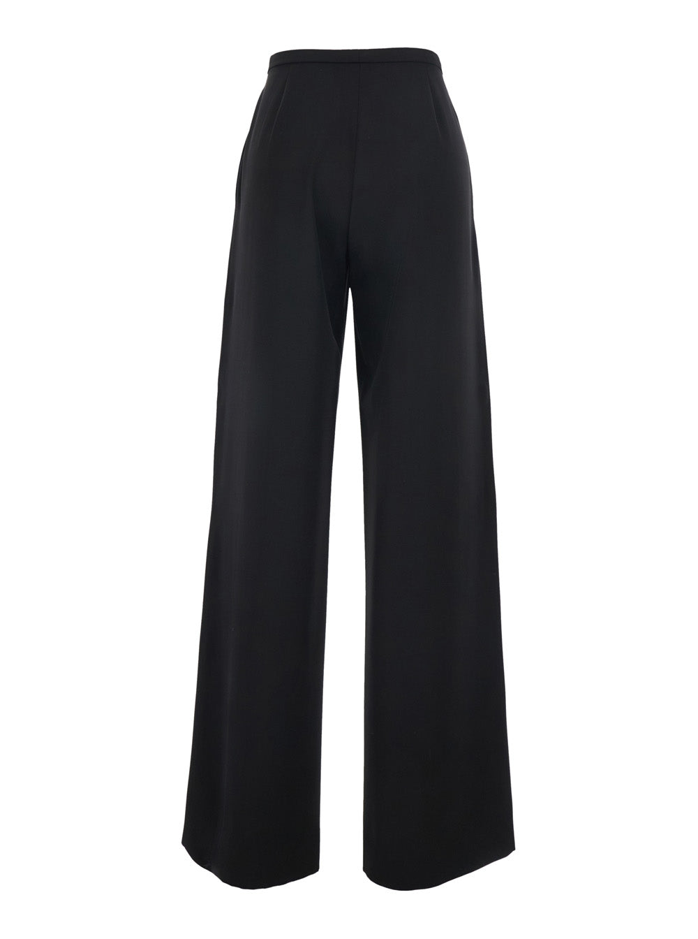 Gucci Women Black Pants With Two Welt Pockets On The Back In Wool For Women