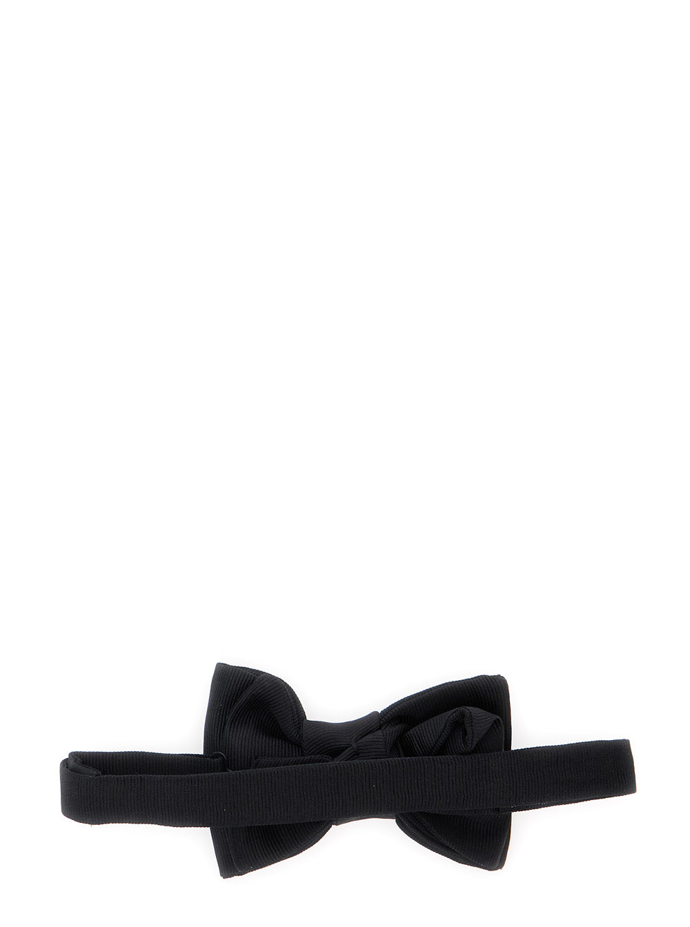 Tom Ford Men Black Bow Tie With Back Closure In Silk For Men