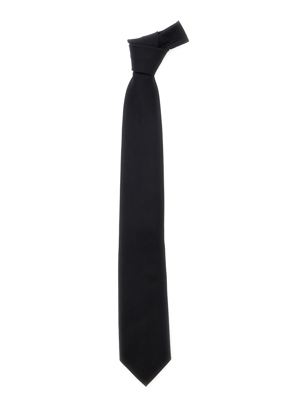 Tom Ford Men Black Tie With Knot Closure At The Back In Silk For Men