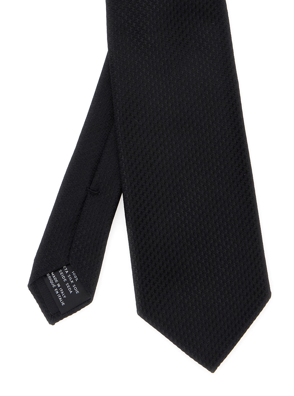 Tom Ford Men Black Tie With Knot Closure At The Back In Silk For Men