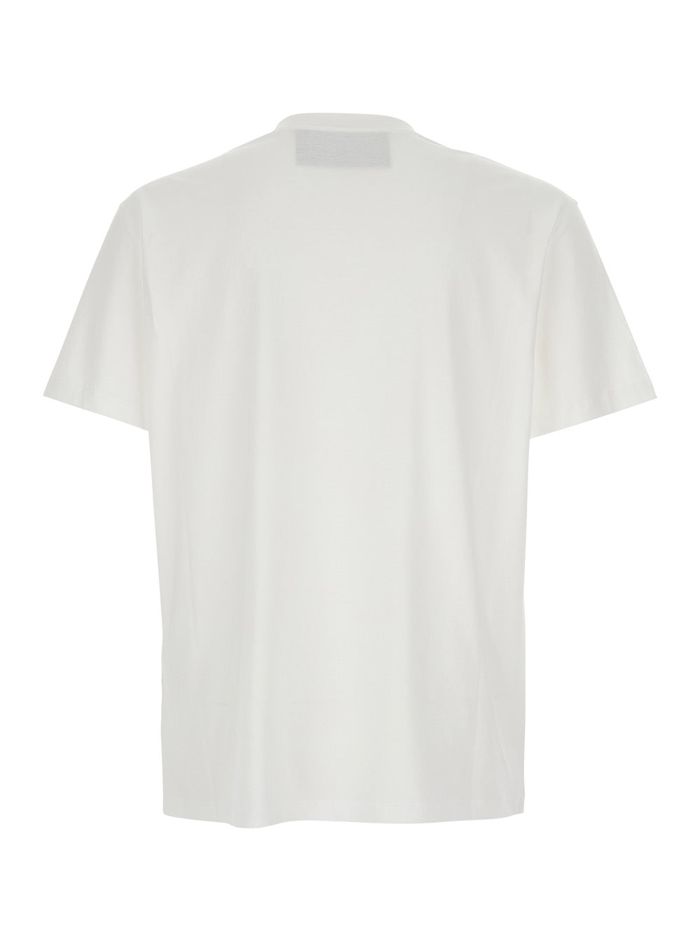 Valentino Men White T-Shirt With Pocket With Metallic Vlogo In Cotton For Men