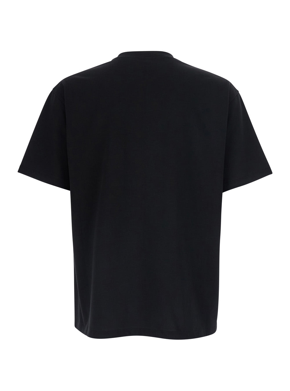 Valentino Men Black T-Shirt With Pocket With Metallic Vlogo In Cotton For Men