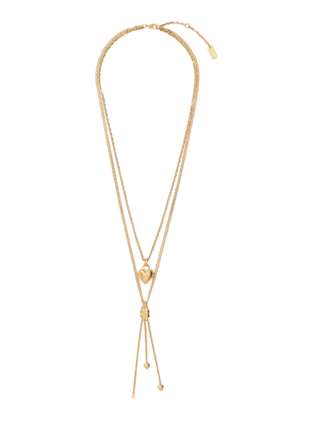 Chloé Women Gold Color Multi-Layer Necklace With Lobster Clasp On The Back In Brass For Women