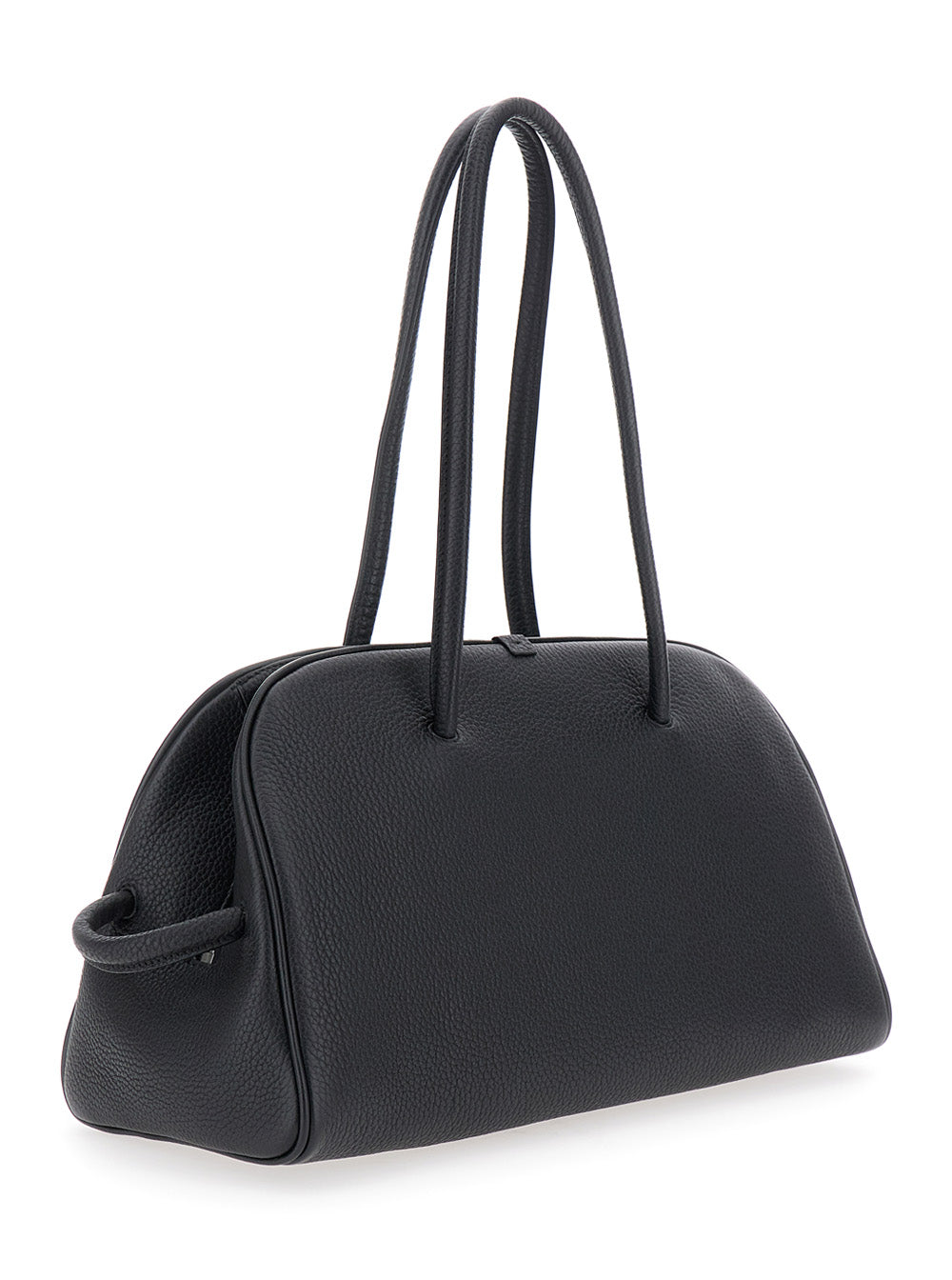 Jacquemus Women Handbag 'Le Turismo' With Two Round Handles In Black Hammered Leather For Women JACQUEMUS