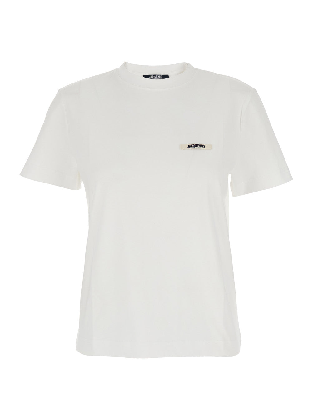 Jacquemus Women T-Shirt Le Tshirt Gros Grain Mc With Short Sleeves And White Cotton Unisex