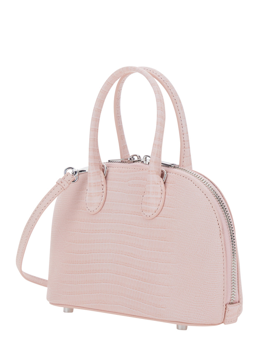 Self-Portrait Women Pink Mini Bag With Adjustable And Removable Shoulder Strap And Lizard Effect In Leather For Women SELF-PORTRAIT