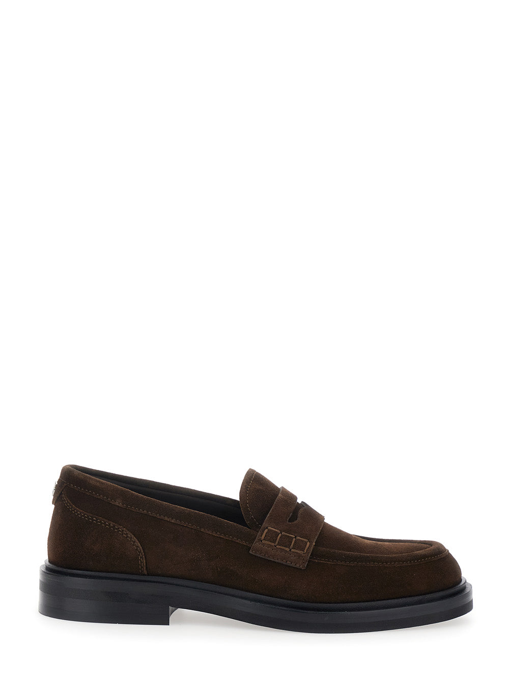 Dolce & Gabbana Women Brown Loafers With Logo Plate On The Back In  Suede For Women DOLCE & GABBANA