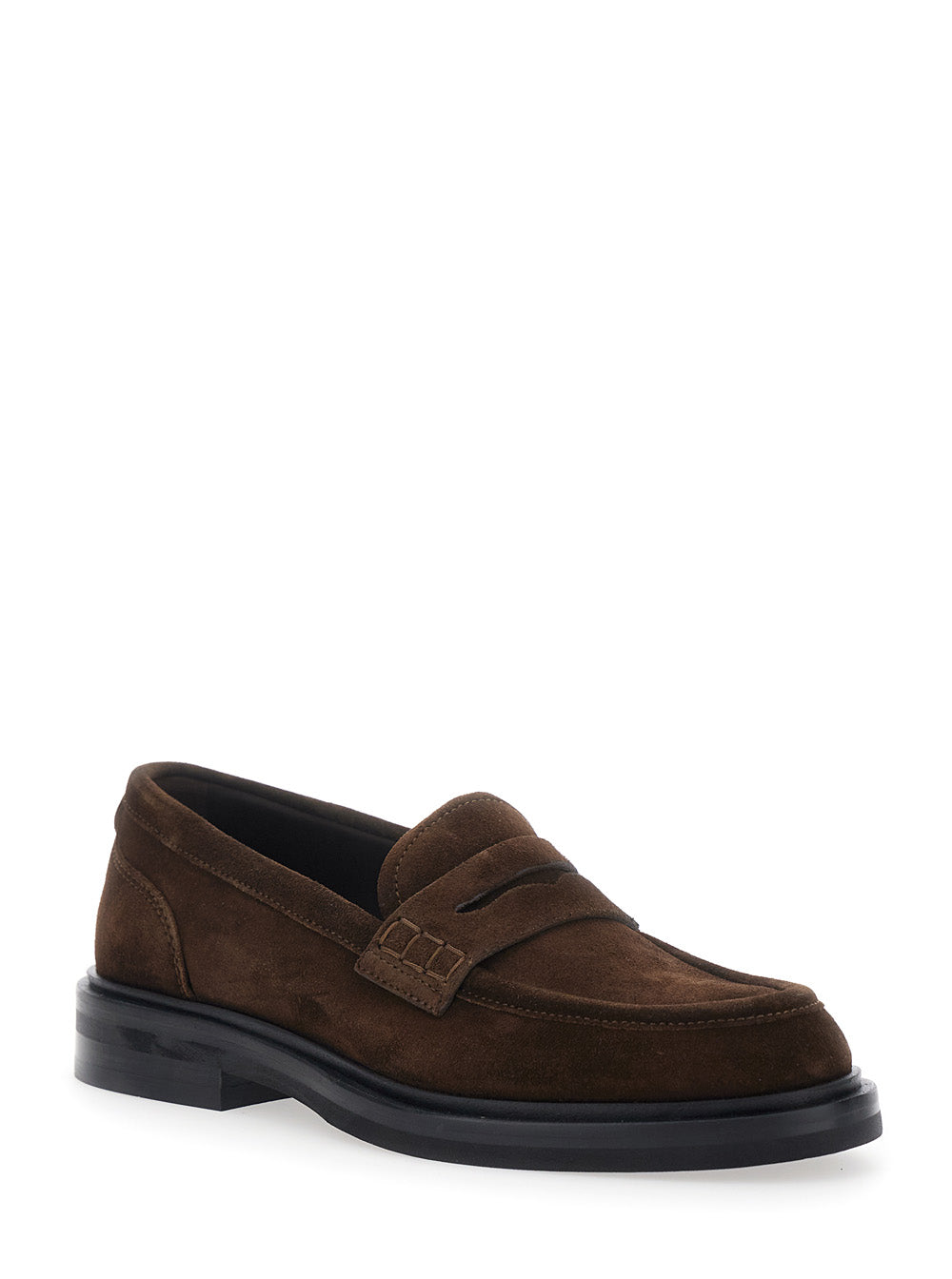 Dolce & Gabbana Women Brown Loafers With Logo Plate On The Back In  Suede For Women DOLCE & GABBANA