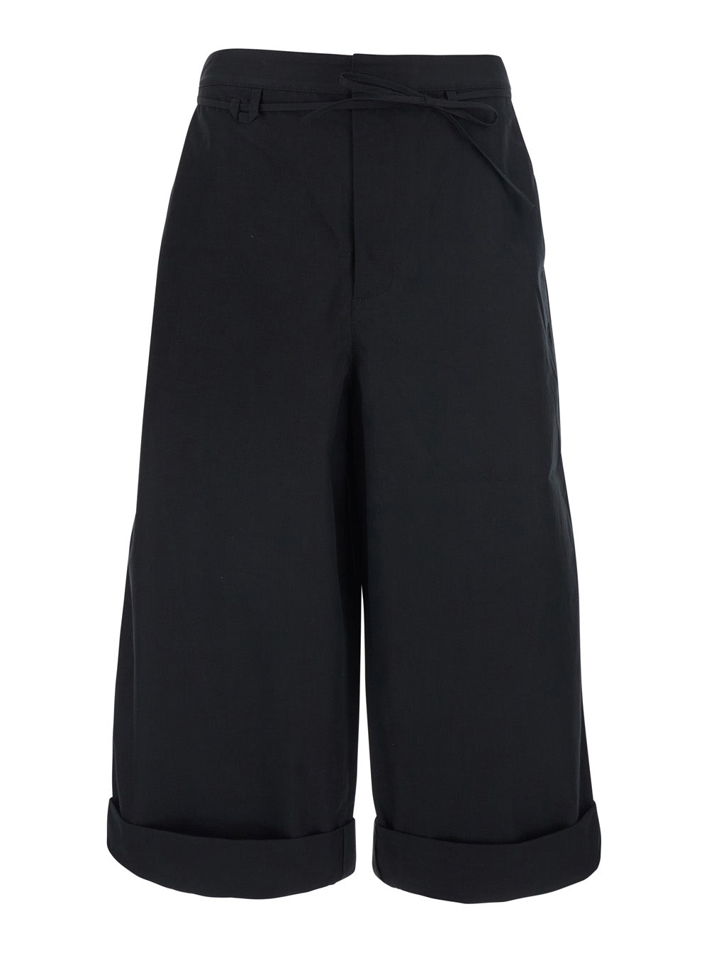 Jacquemus Men 'Le Pantalon Marin' Black Pants With Removable Belt And Wide Leg In Cotton For Men JACQUEMUS